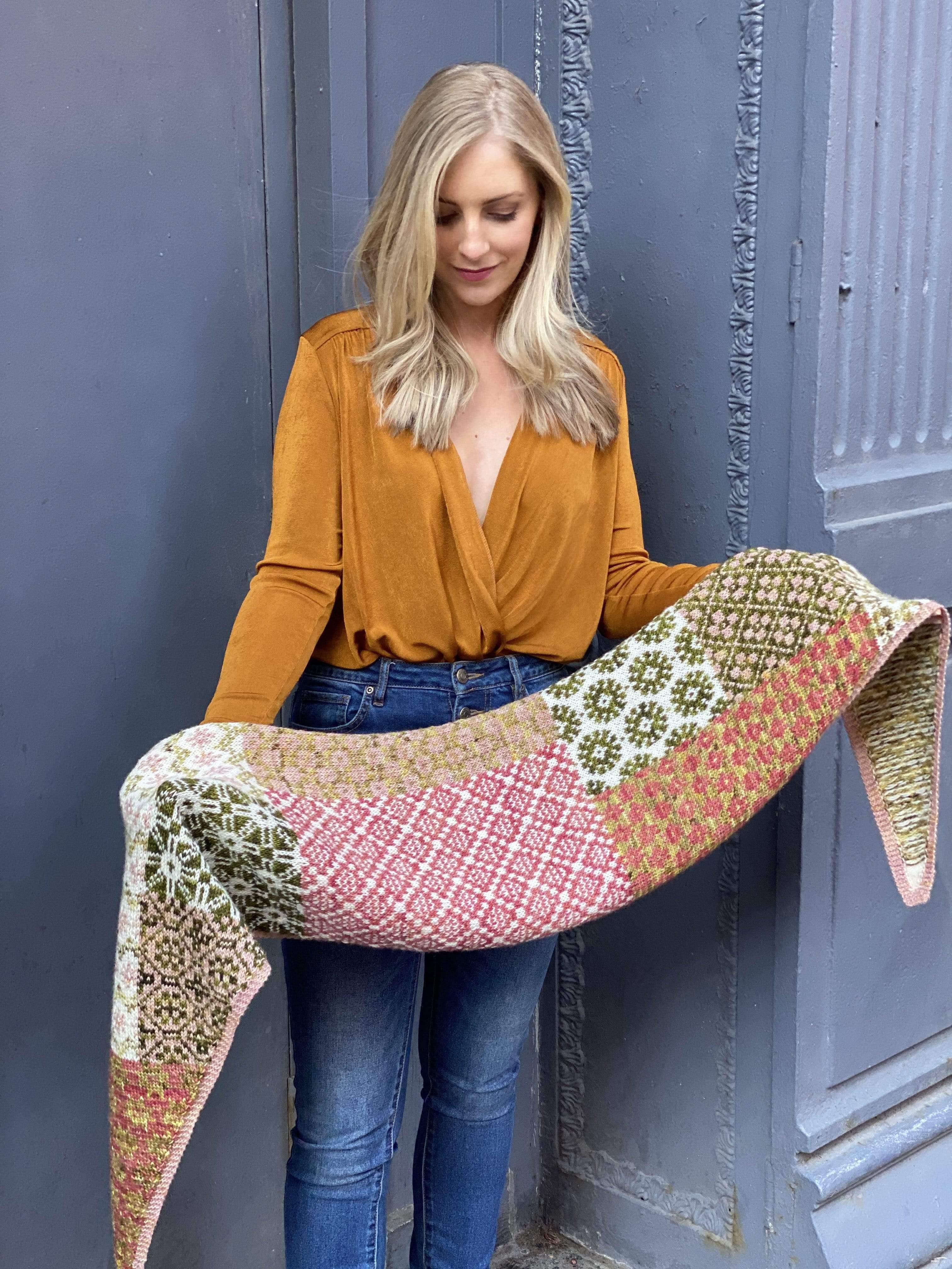 Scout Shawl Kit by Florence Spurling in Merino Cloud - Image 17