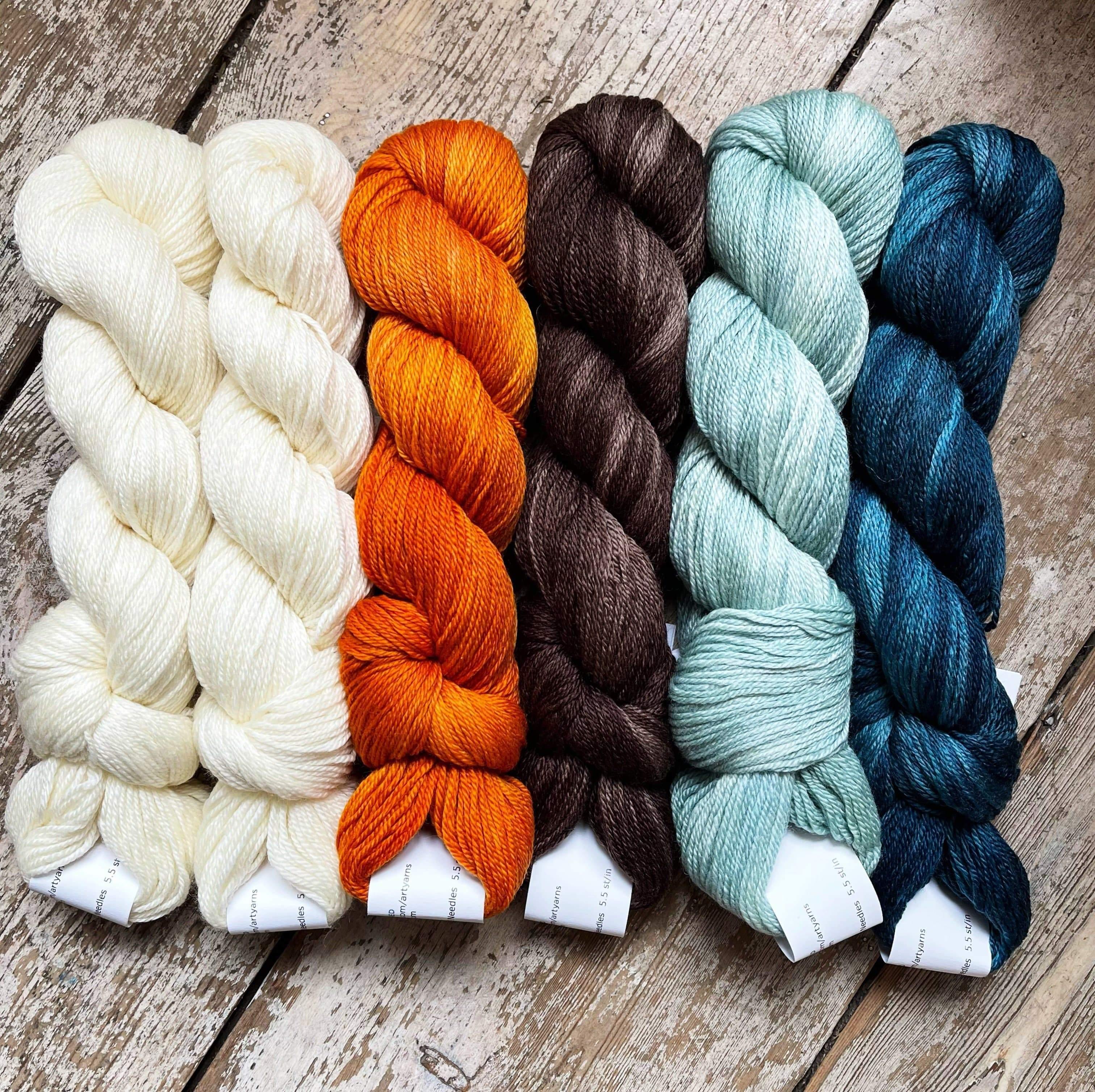 Scout Shawl Kit by Florence Spurling in Merino Cloud - Image 6