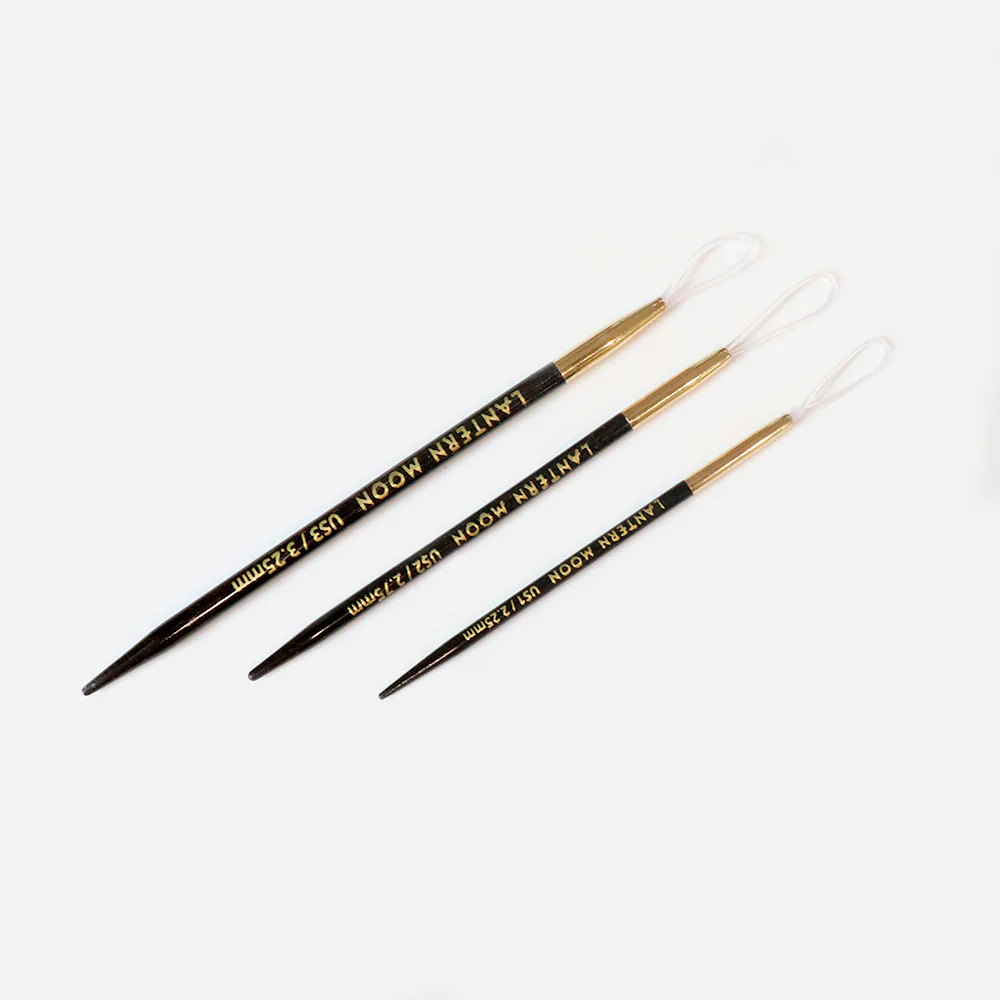 Set of 3 Ebony Finishing Needles - Lantern Moon - Image 3