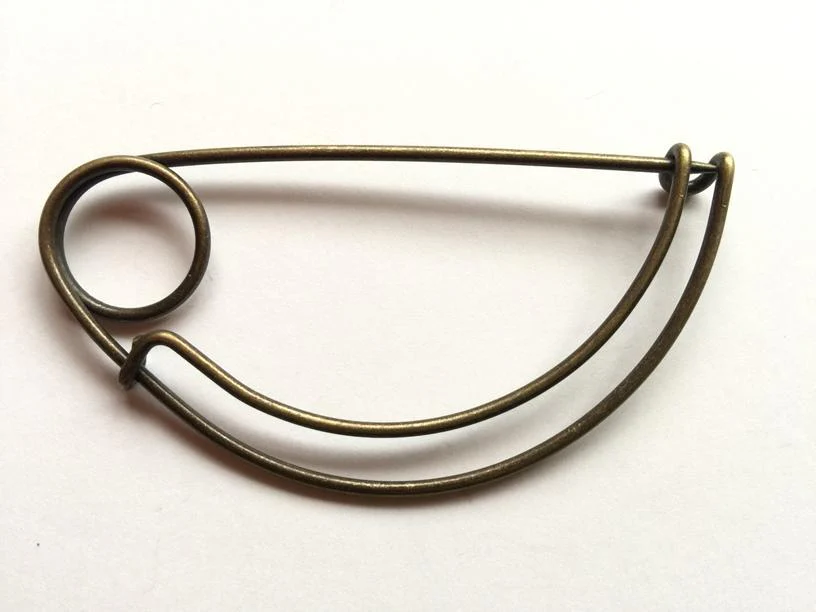 Simple Old Bronze Metal Shawl Pin