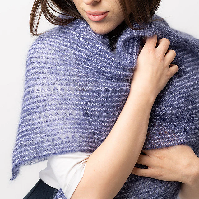 Striped Feather Shawl Pattern - Image 3