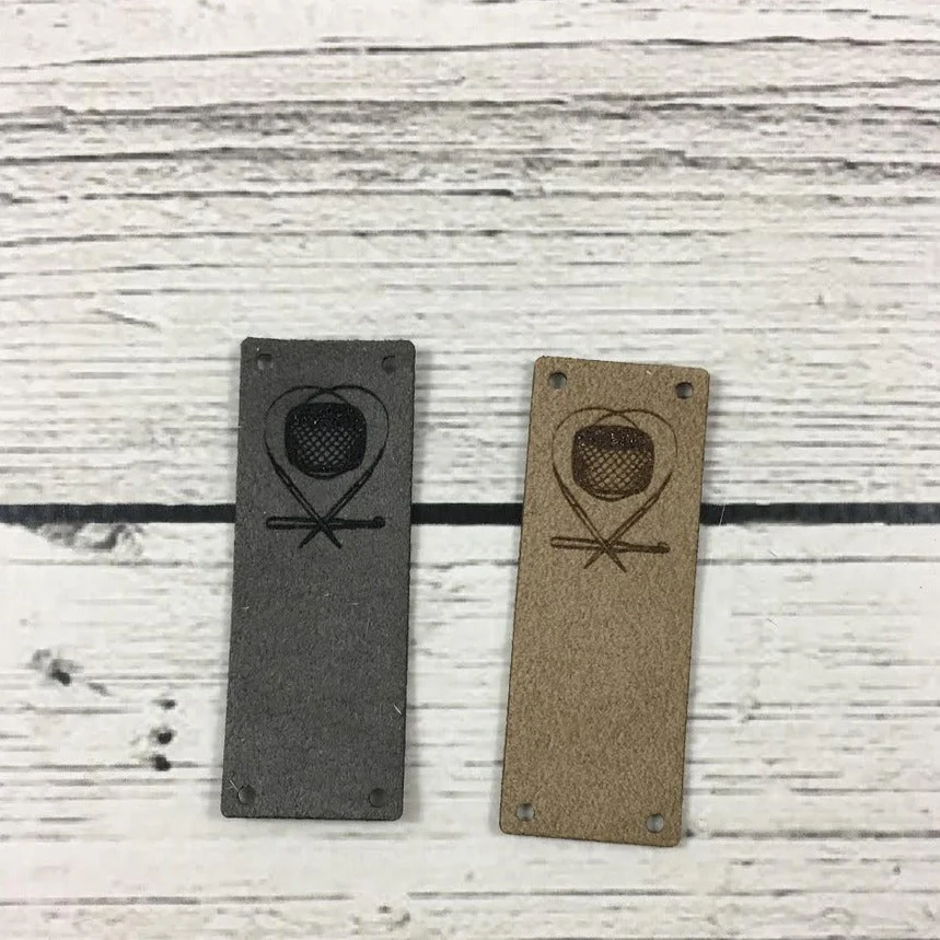 Faux Suede iKnit7 Fold Over Tags