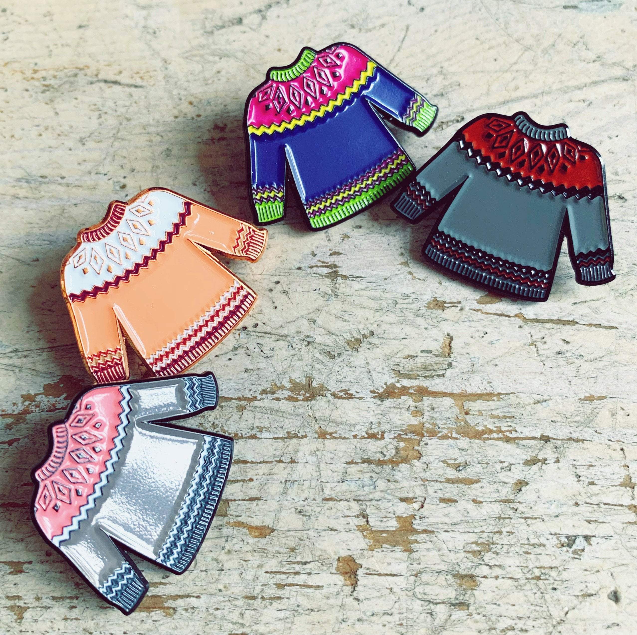 Sweater Knitter Enamel Pin