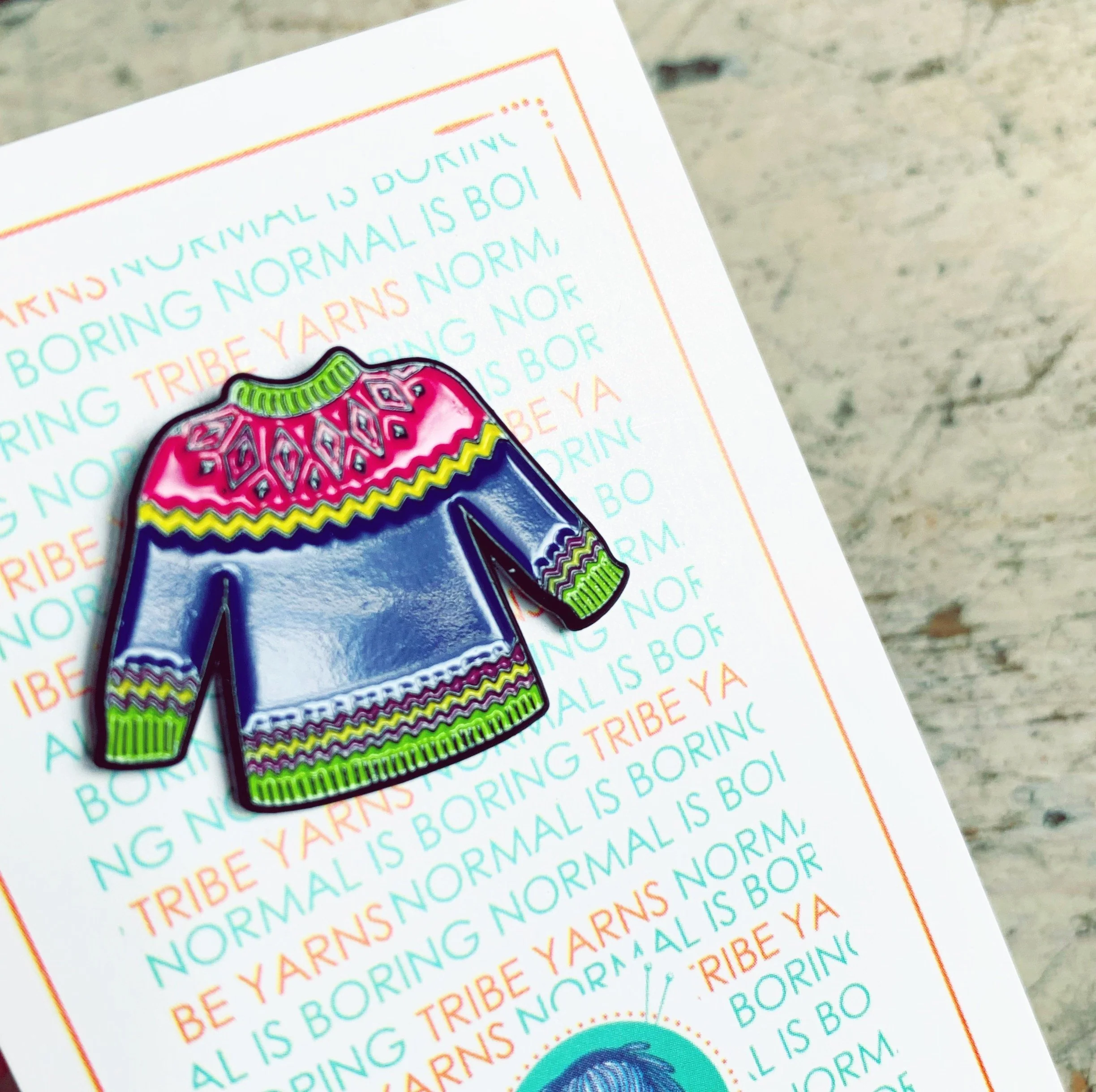 Sweater Knitter Enamel Pin - Image 3