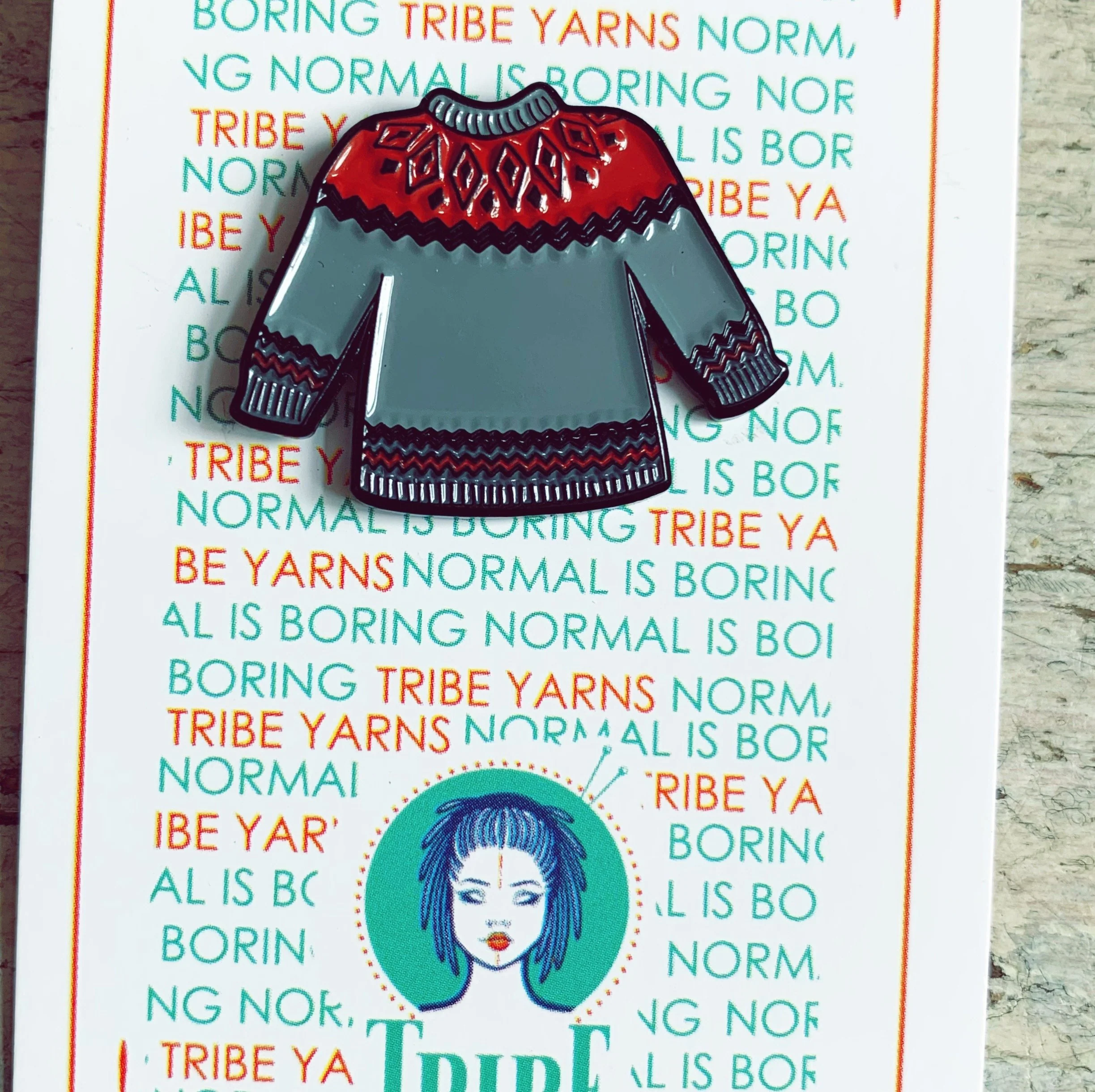 Sweater Knitter Enamel Pin - Image 5