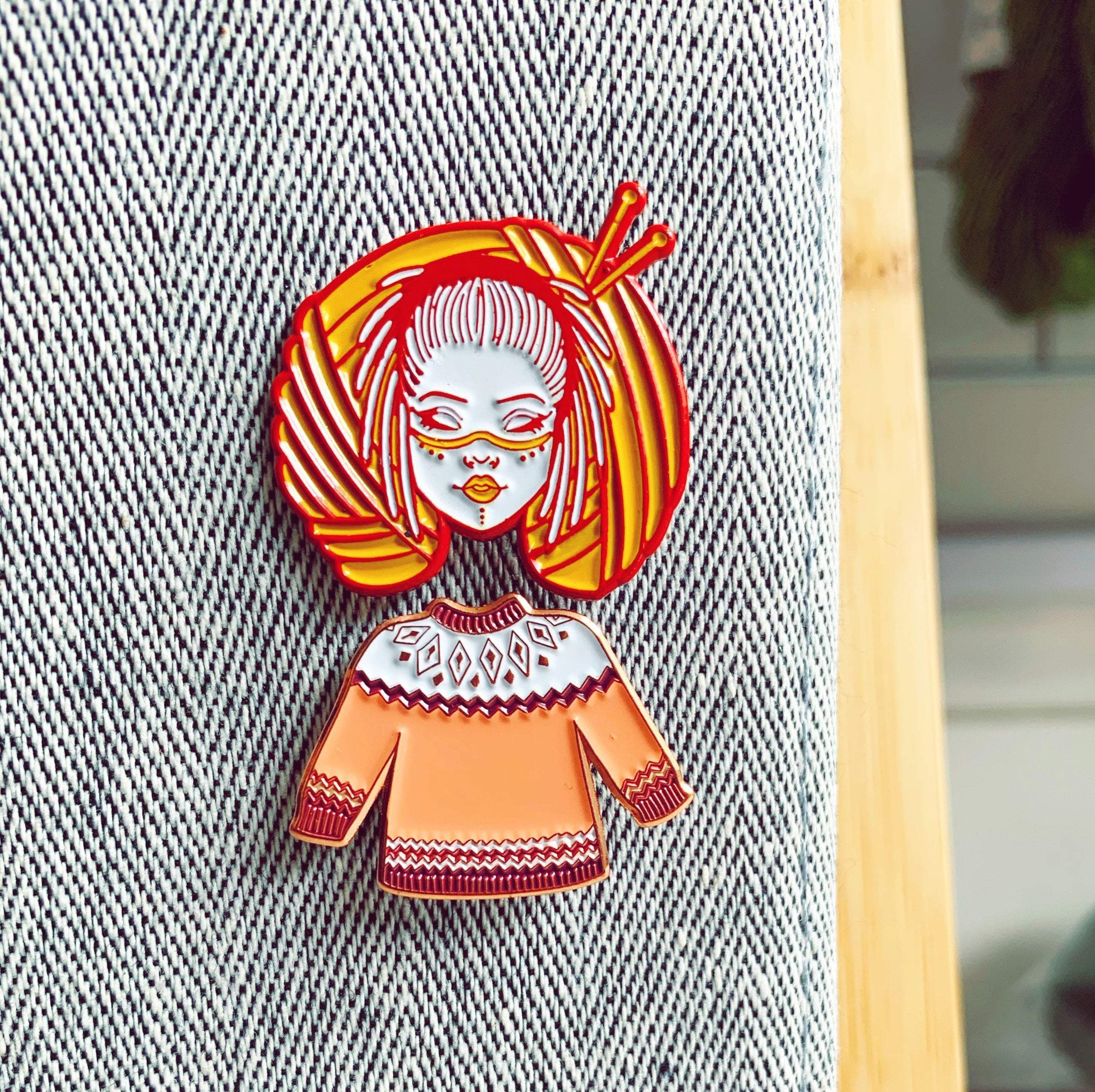 Sweater Knitter Enamel Pin - Image 7