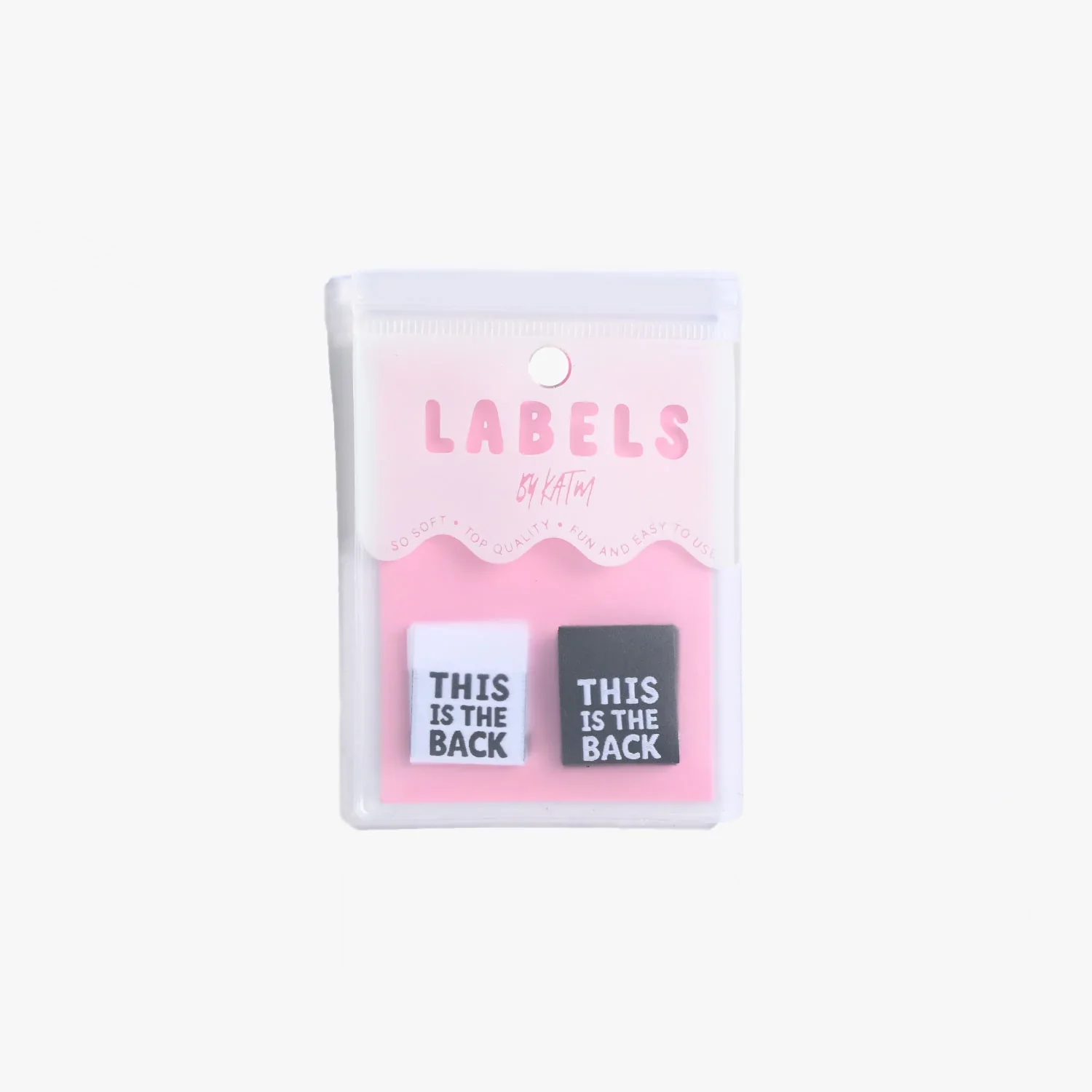 "This is the Back" Woven Labels 6 Pack - Image 3