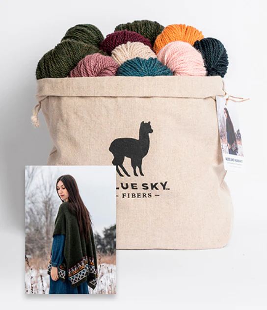 Woodland Ruana Kit in Woolstok Worsted - Image 6