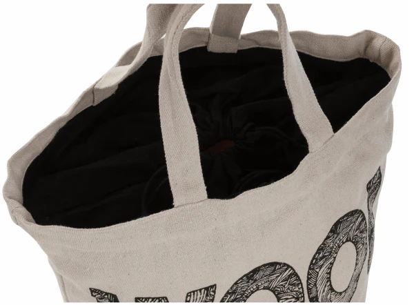 "Wool" Fabric Bucket Bag - Image 4
