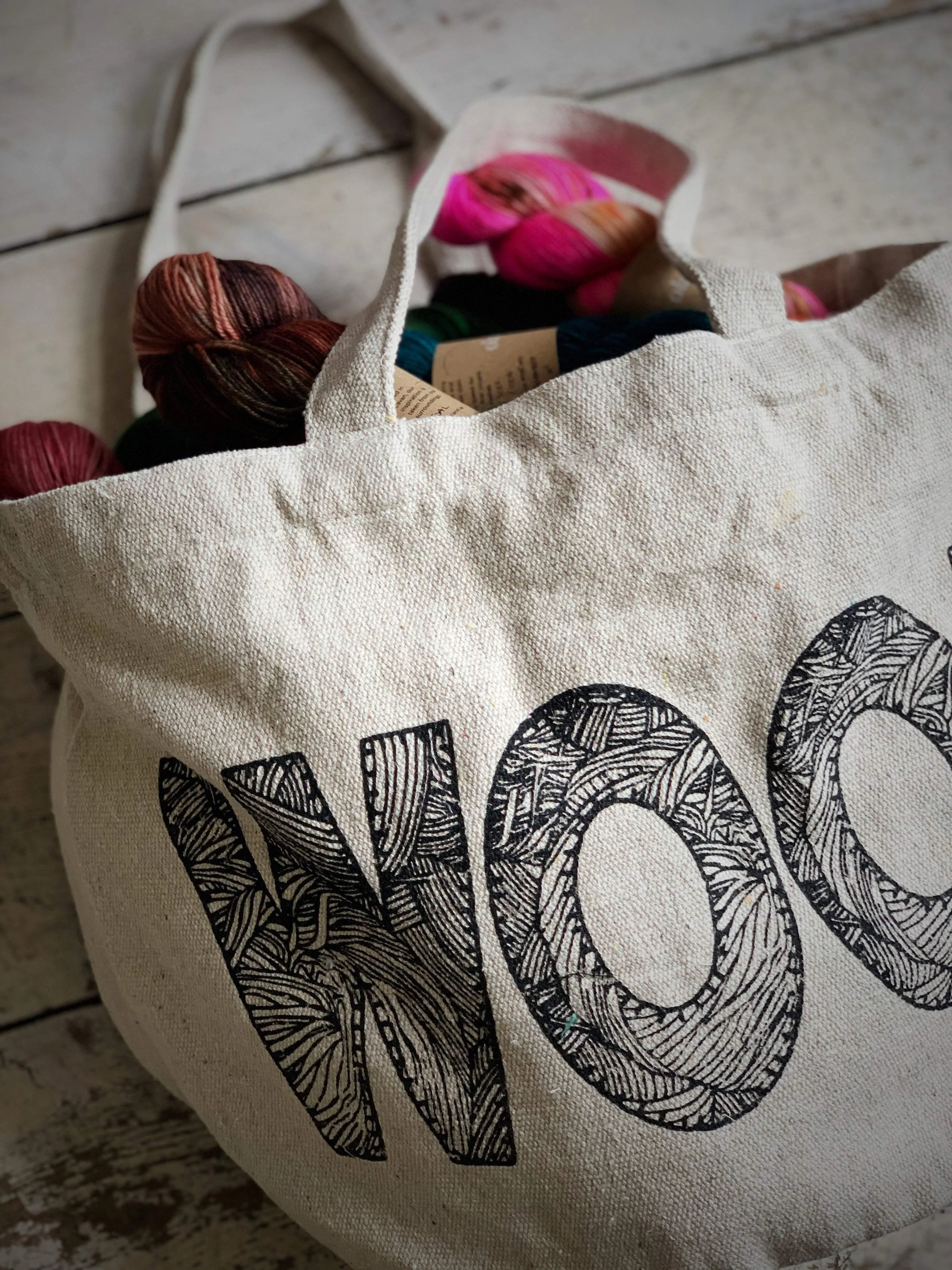 "Wool" Fabric Bucket Bag - Image 6