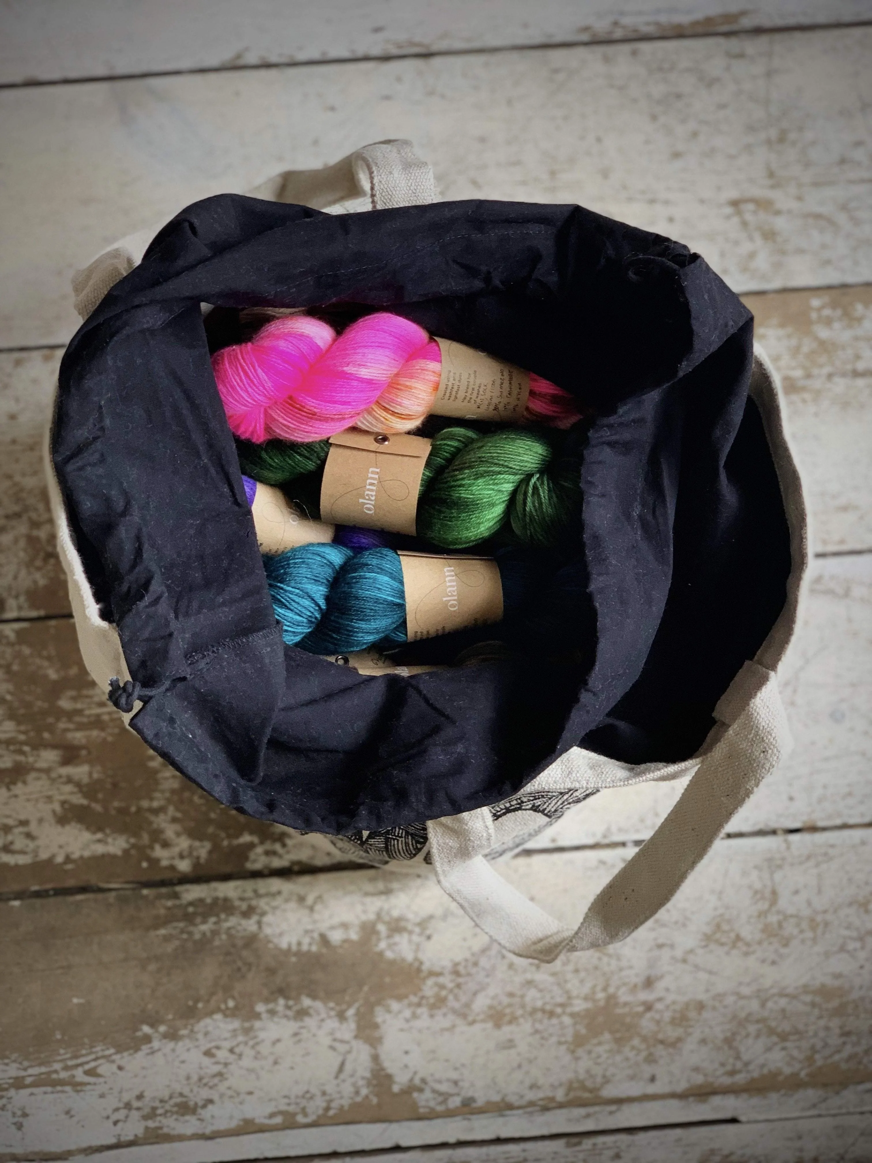 "Wool" Fabric Bucket Bag - Image 7